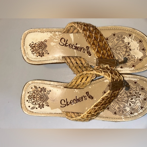 Skechers Cali Woven Espadrille Wedge Sandals Size 8 l Women’s Boho Summer Shoes - Picture 5 of 13